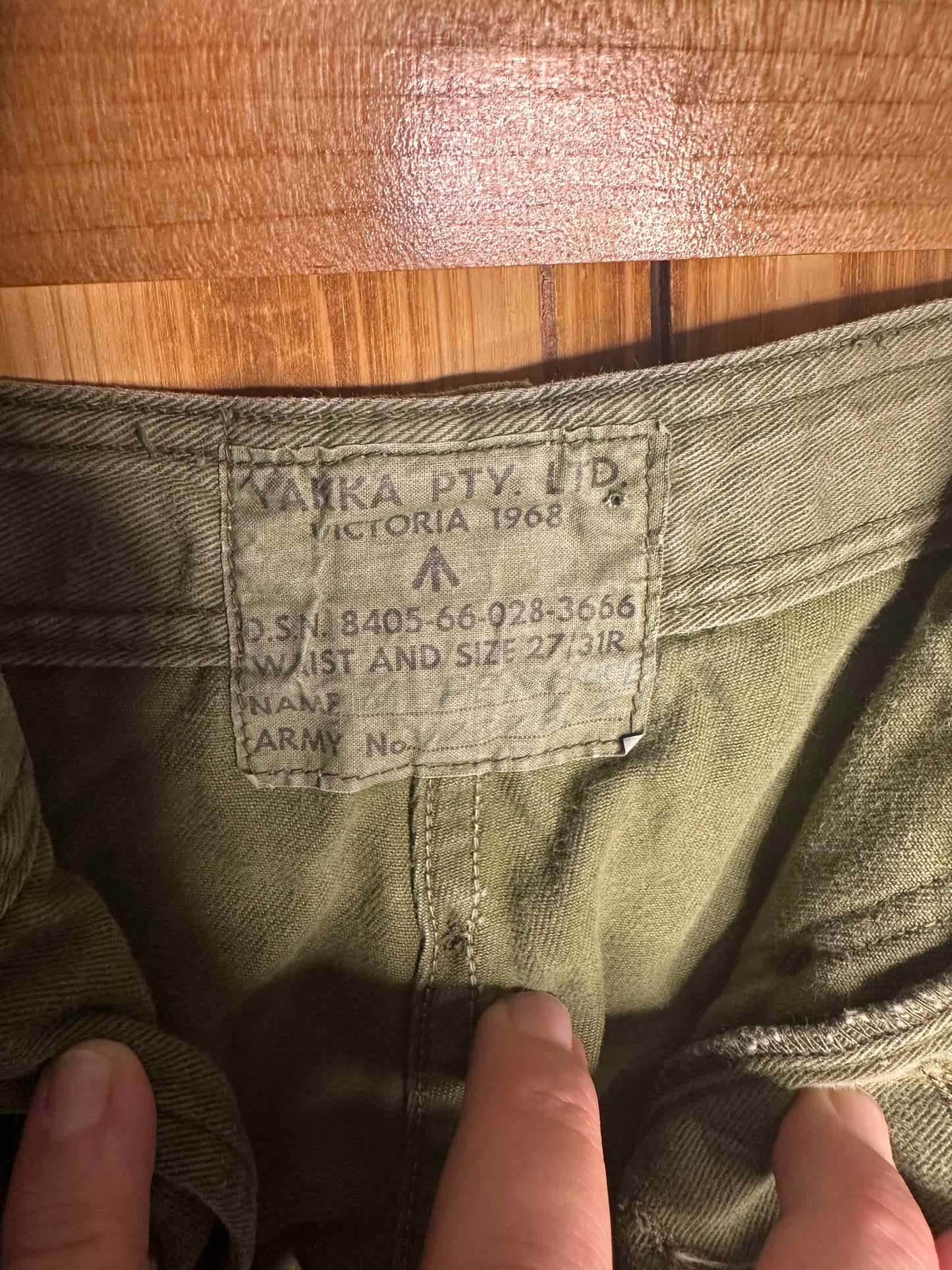 Yakka 1968 Army Surplus Pants - Vietnam Era