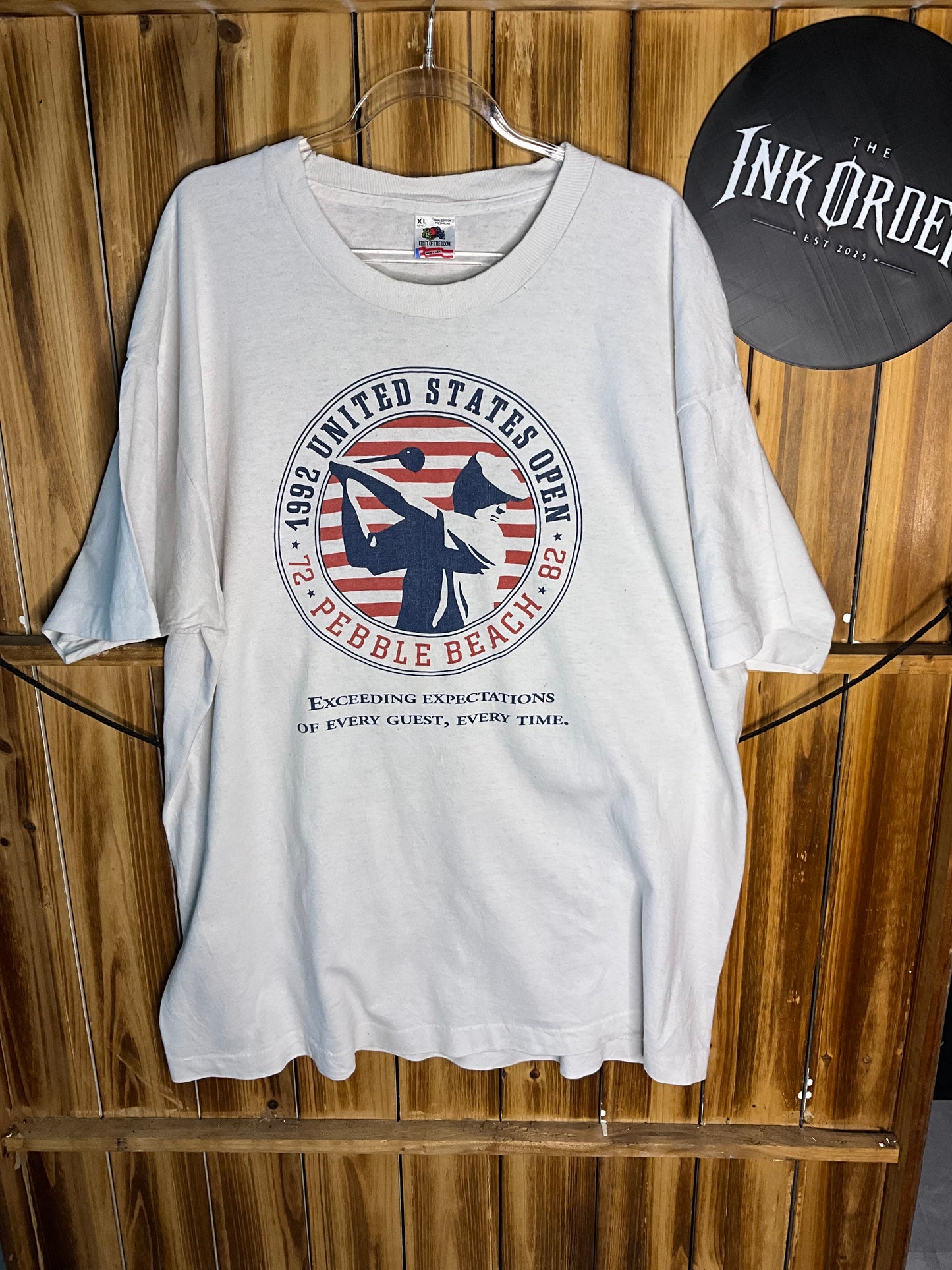 Vintage "Fruit of the Loom" US open 1992 pebble beach oversized T