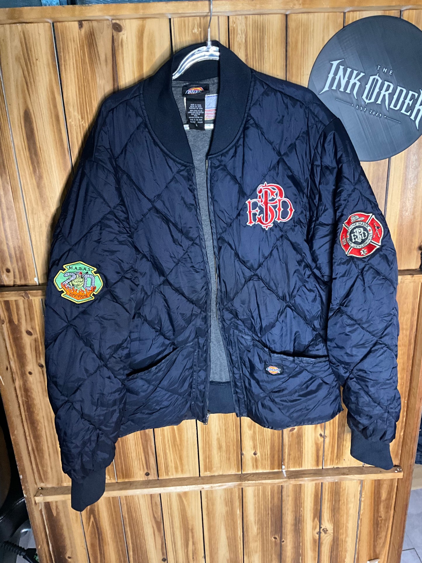 Dickies Bomber Jacket - Fire Dept Badged - Cool and Genuine